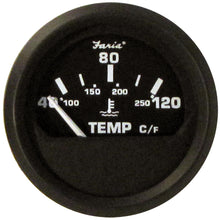 Load image into Gallery viewer, Faria Euro Black 2&quot; Water Temperature Gauge - Metric (40 to 120 C) [12814]
